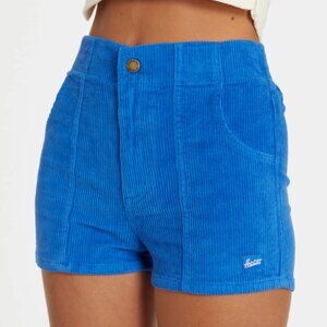 Hammies Original Shorts Blue Corduroy High Rise 70s Retro Size 34